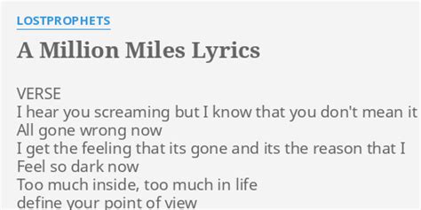 abc/ufo a million miles lyrics